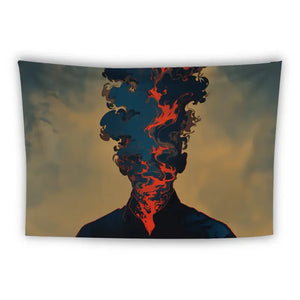 Artistic 'Smoke and Soul' Flag