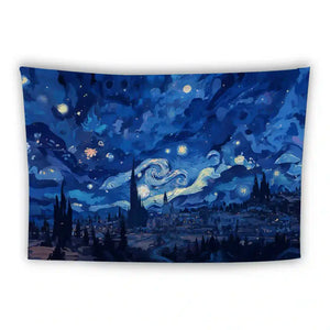 Artistic 'Starry Night' Flag