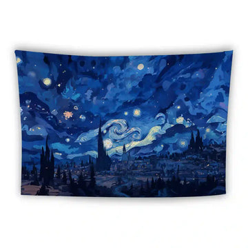 Artistic 'Starry Night' Flag