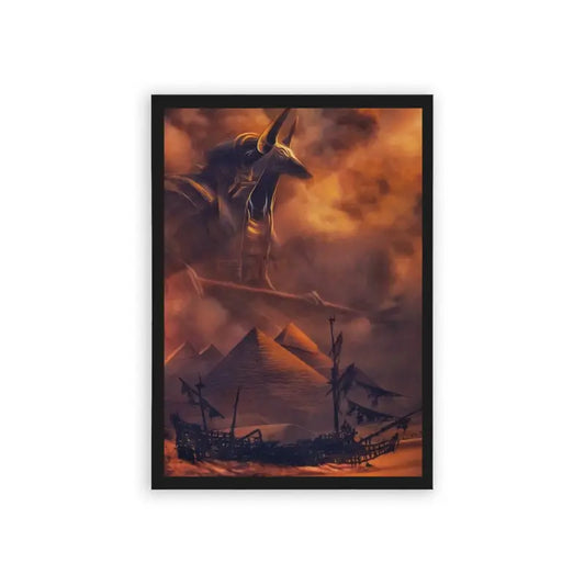 Ancient Egyptian 'Cleopatra's Barge' Framed Poster Black Hard Fiber The ghostly ship sailing through the sands could potentially be identified as the infamous ship of the desert - Cleopatra's Barge.