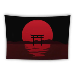 Artistic 'Crimson Passage ' Flag