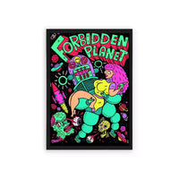 Acid Art 'Forbidden Planet' Framed Poster Black Hard Fiber