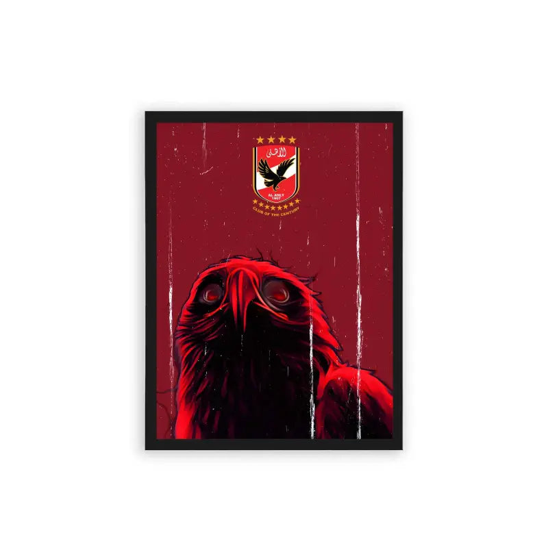 Al Ahly Eagle Framed Poster Black Frame Hard Fiber