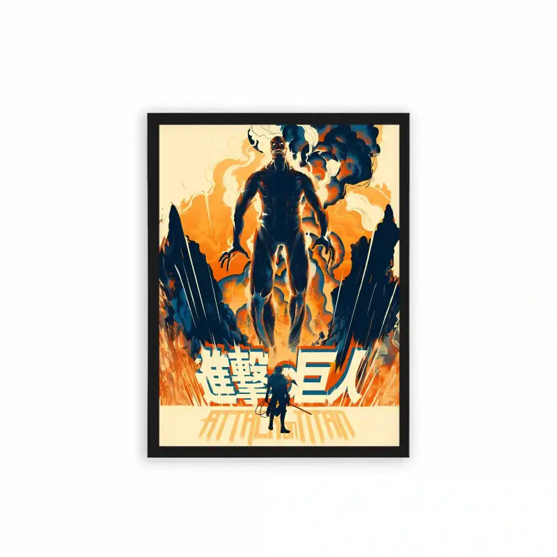 Attack On Titan 'Titan's Wrath' Framed Poster Black Hard Fiber