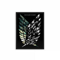 Attack On Titan 'Wings Of Freedom' Framed Poster Black Hard Fiber