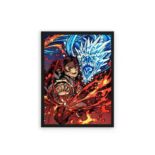 Demon Slayer 'Frost' Framed Poster Black Hard Fiber