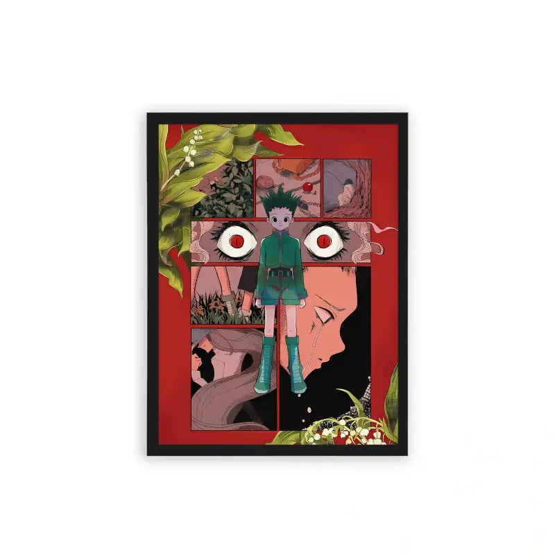 Hunter X Hunter 'Aura' Framed Poster Black Hard Fiber