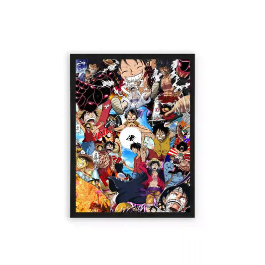 One Piece 'Straw Hat Legacy' Framed Poster Black Hard Fiber