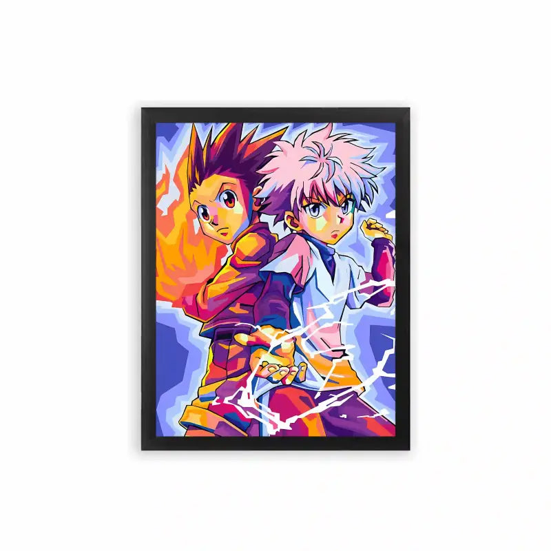 Hunter X Hunter 'Bonds' Framed Poster Black Premium Wood