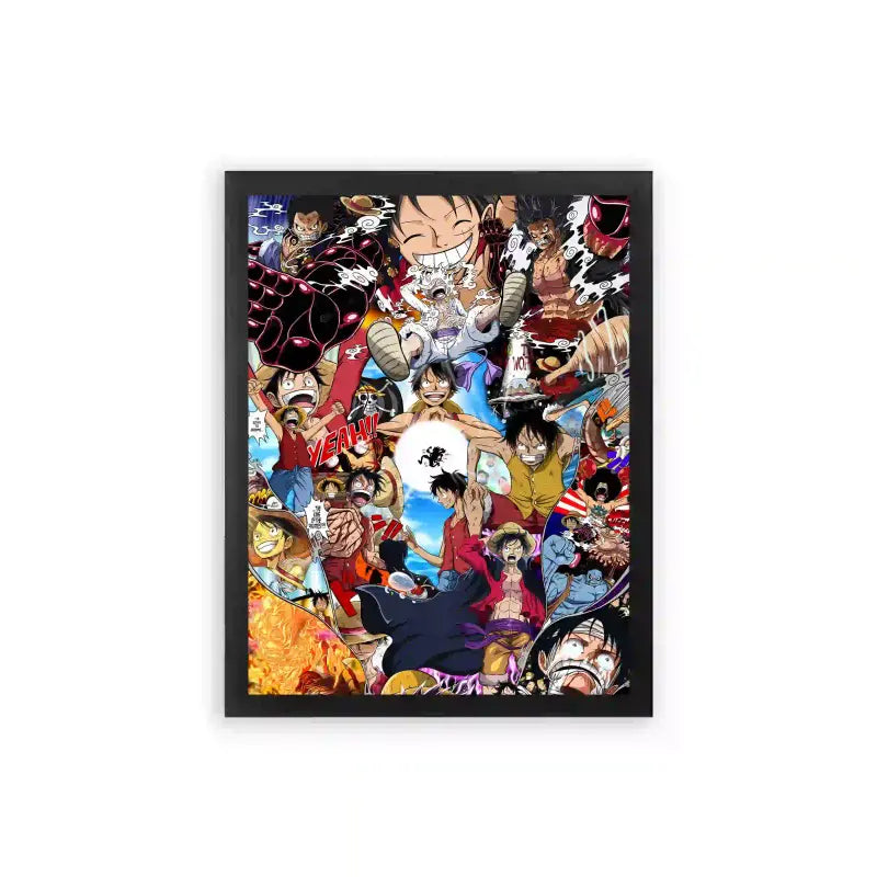 One Piece 'Straw Hat Legacy' Framed Poster Black Premium Wood