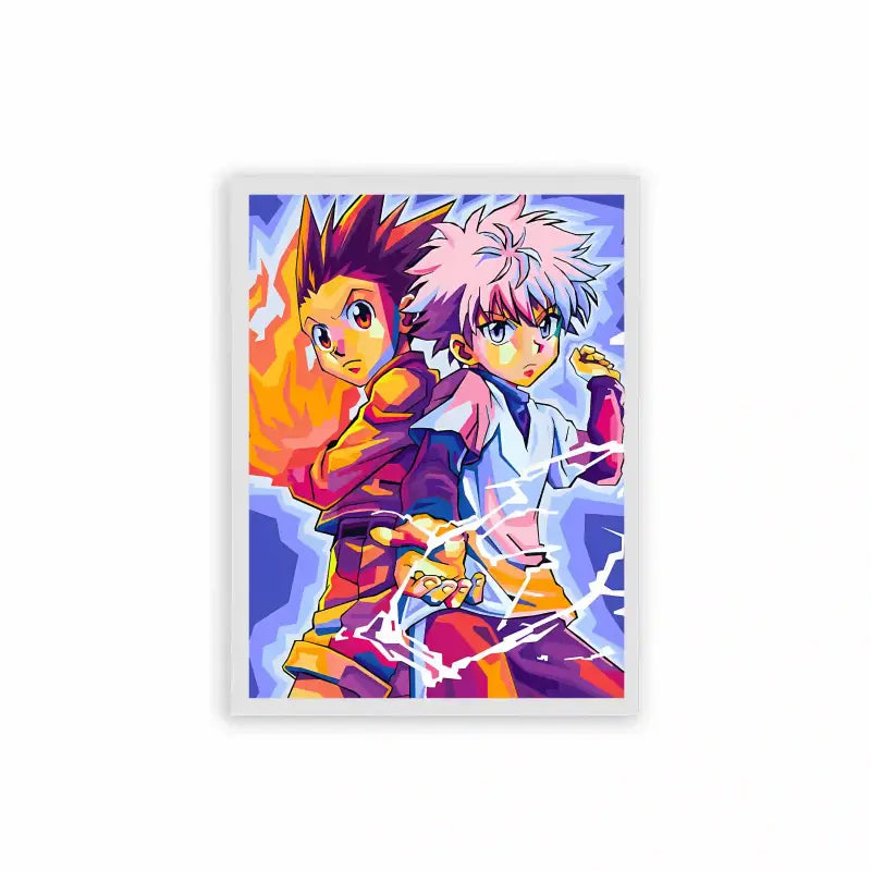 Hunter X Hunter 'Bonds' Framed Poster White Hard Fiber