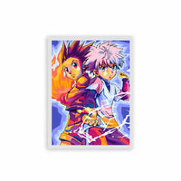 Hunter X Hunter 'Bonds' Framed Poster White Hard Fiber