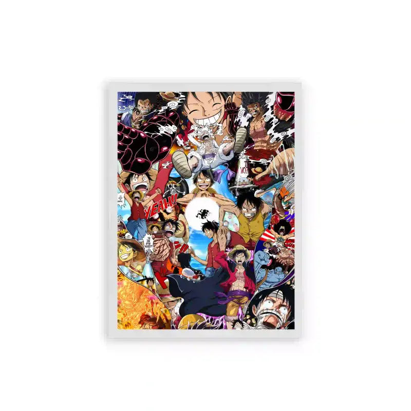 One Piece 'Straw Hat Legacy' Framed Poster White Hard Fiber