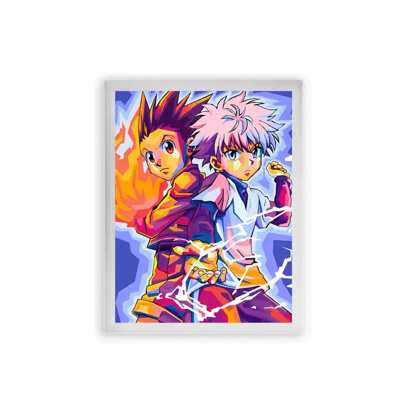 Hunter X Hunter 'Bonds' Framed Poster White Premium Wood