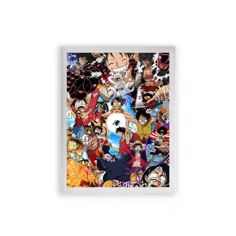 One Piece 'Straw Hat Legacy' Framed Poster White Premium Wood