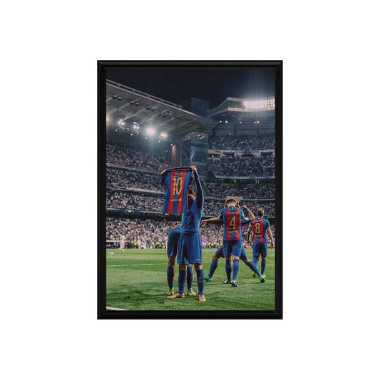 Messi 'Celebration in Barcelona Colors' Frame