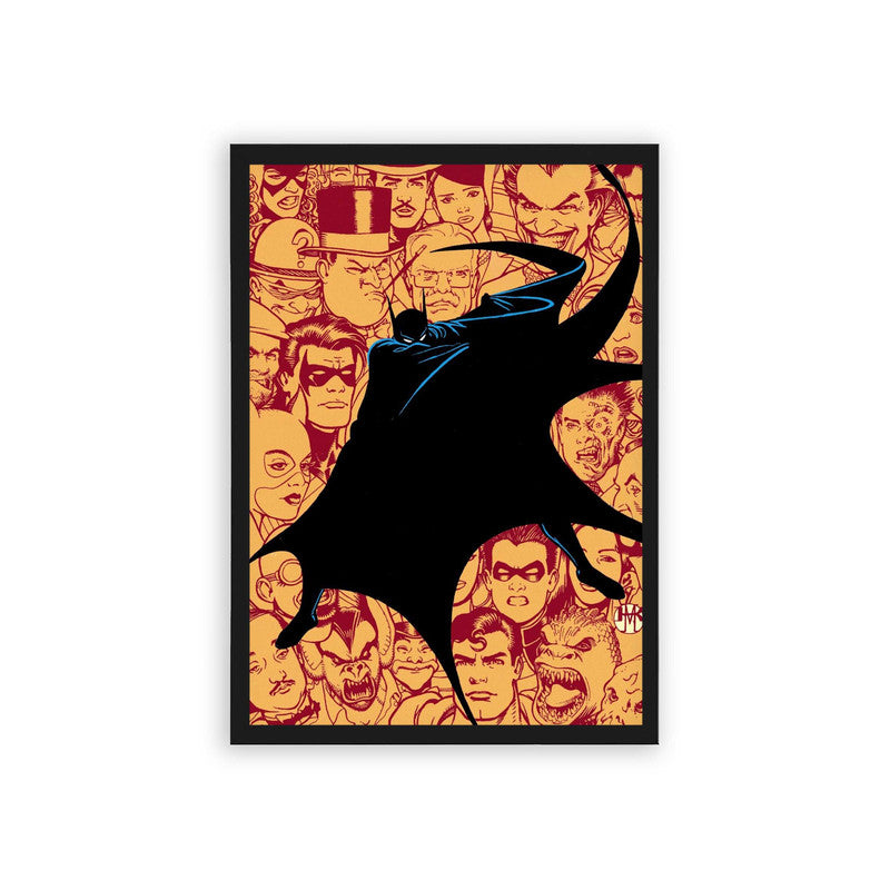 Batman 'Shadow of A Hero' Framed Poster Black Hard Fiber