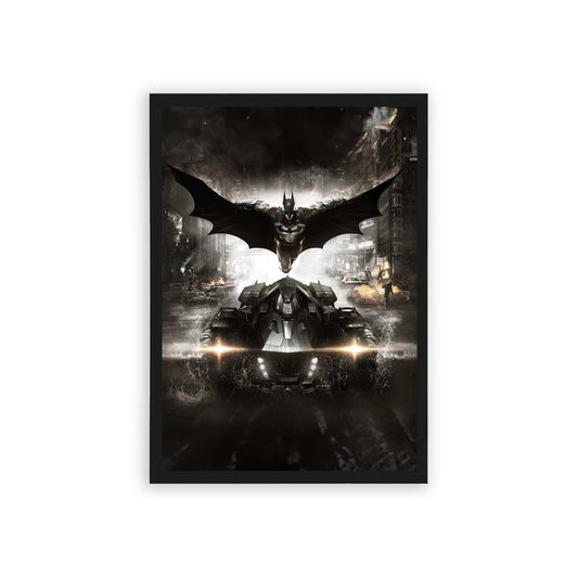 Batman 'Wings Over The City' Framed Poster Black Hard Fiber