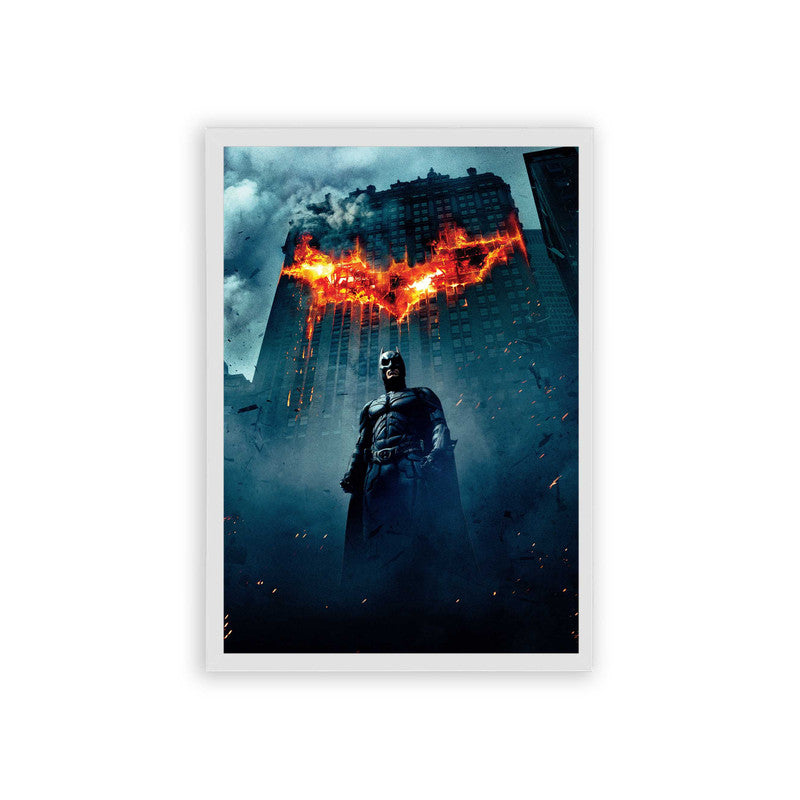 Batman 'Gotham's Protector' Framed Poster White Hard Fiber