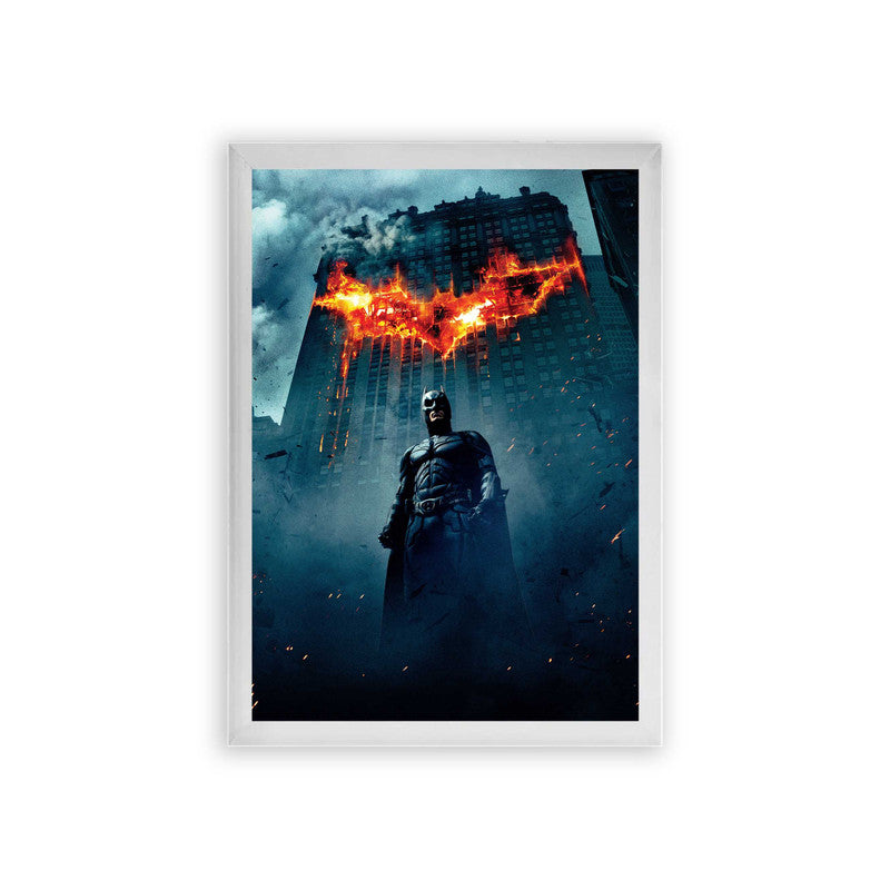 Batman 'Gotham's Protector' Framed Poster White Premium Wood