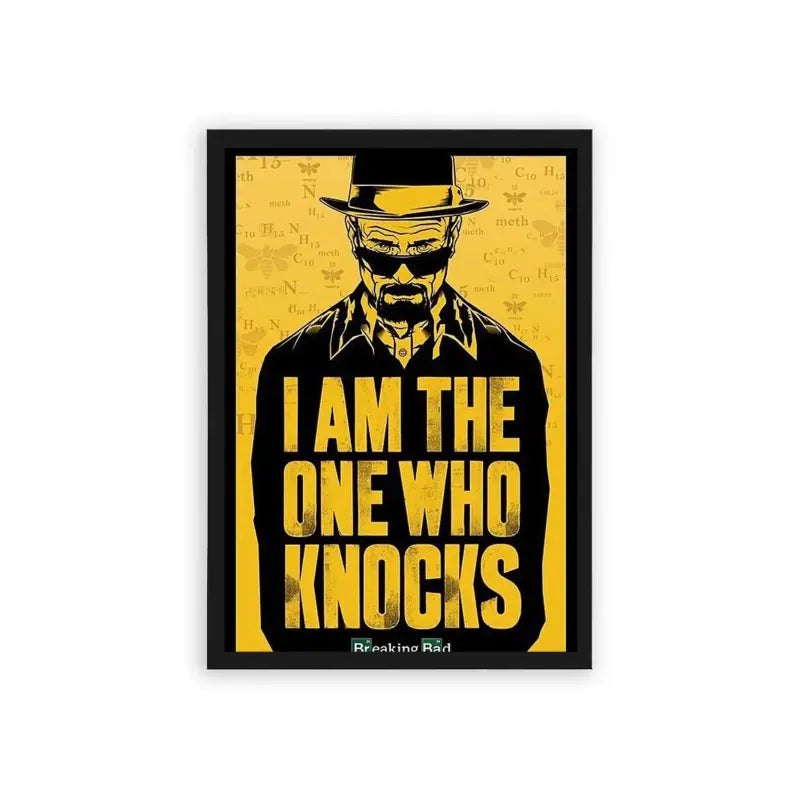 Breaking Bad 'The One Who Knocks' Framed Poster Black Hard Fiber