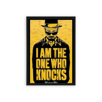 Breaking Bad 'The One Who Knocks' Framed Poster Black Hard Fiber