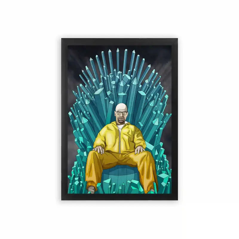 Breaking Bad 'The Blue Empire Rises' Framed Poster Black Premium Wood