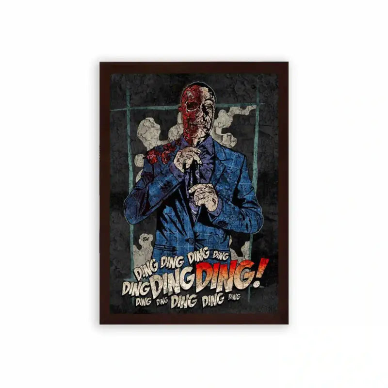 Breaking Bad 'Face Off' Framed Poster Brown Premium Wood