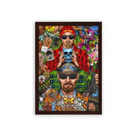 Breaking Bad 'Meth & Mayhem' Framed Poster Brown Premium Wood
