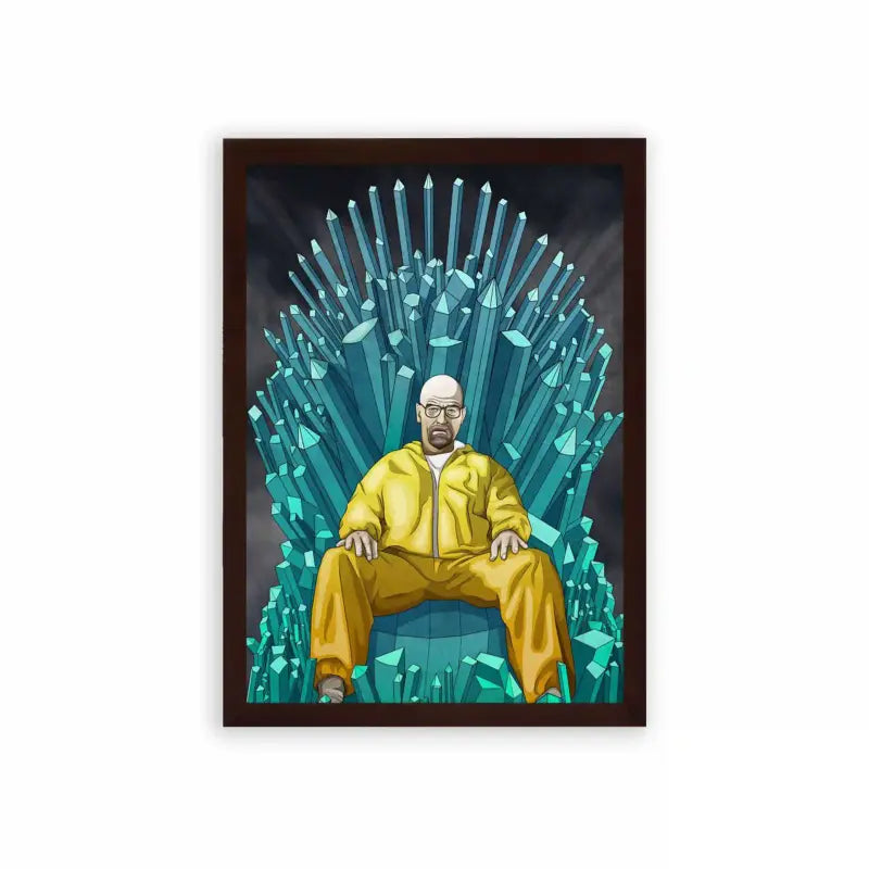 Breaking Bad 'The Blue Empire Rises' Framed Poster Brown Premium Wood