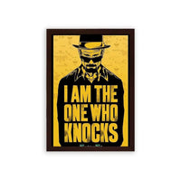 Breaking Bad 'The One Who Knocks' Framed Poster Brown Premium Wood