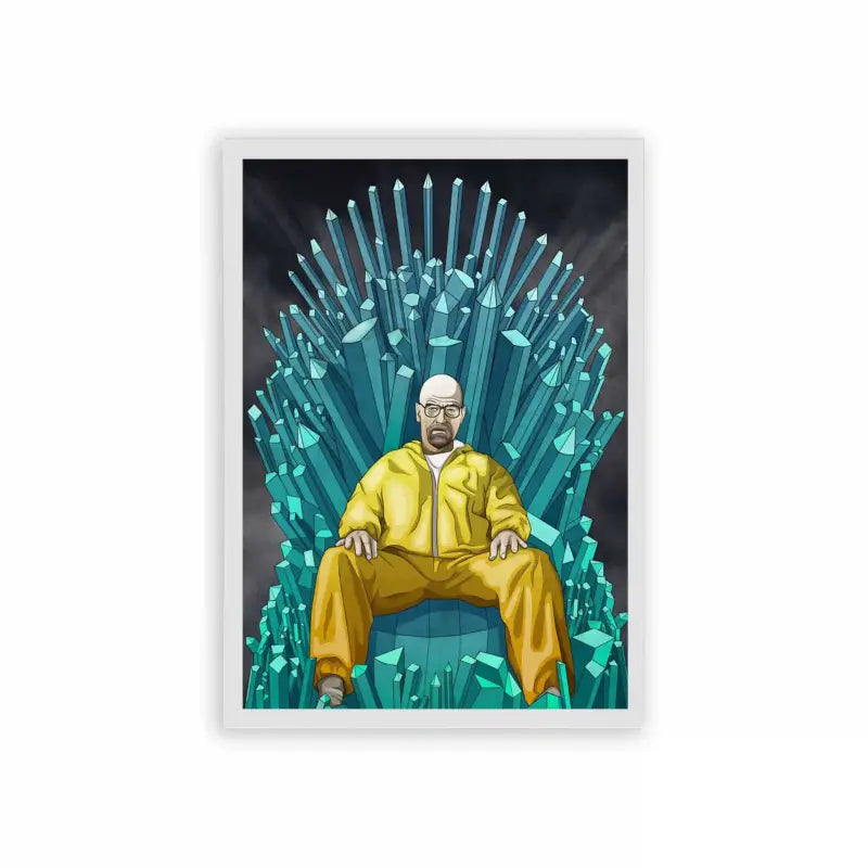 Breaking Bad 'The Blue Empire Rises' Framed Poster White Hard Fiber