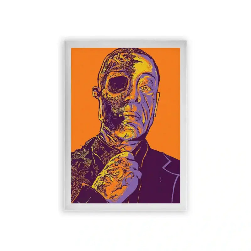 Breaking Bad 'The End of Fring' Framed Poster White Premium Wood