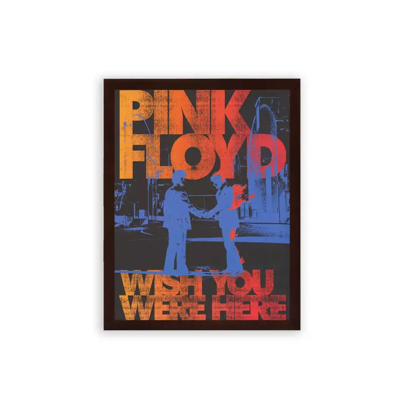 Pink Floyd 'Wish You Were Here' Framed Poster Brown Premium Wood