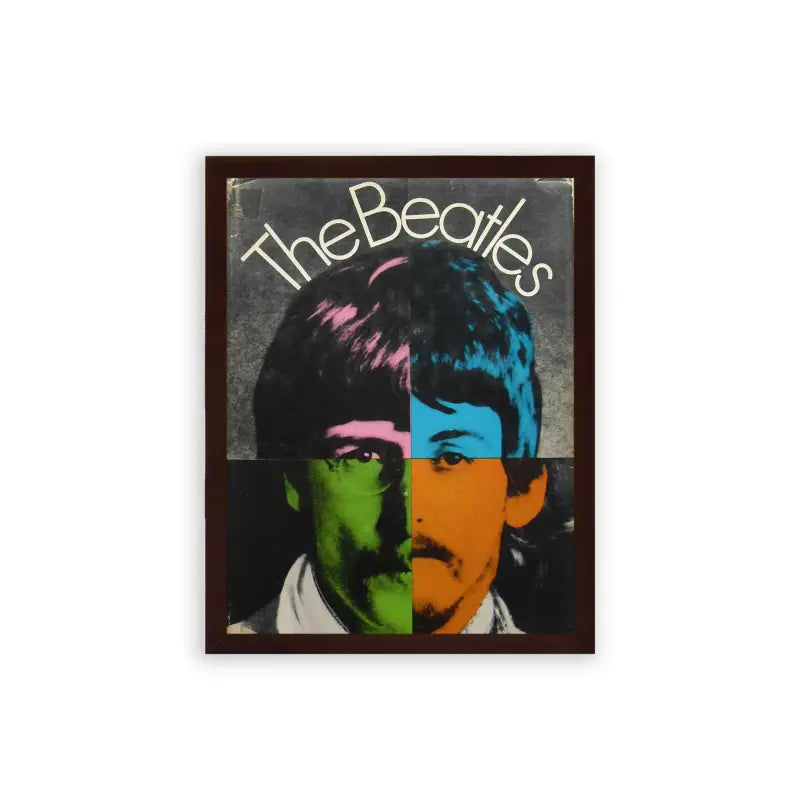 The Beatles 'The Fab Four' Framed Poster Brown Premium Wood