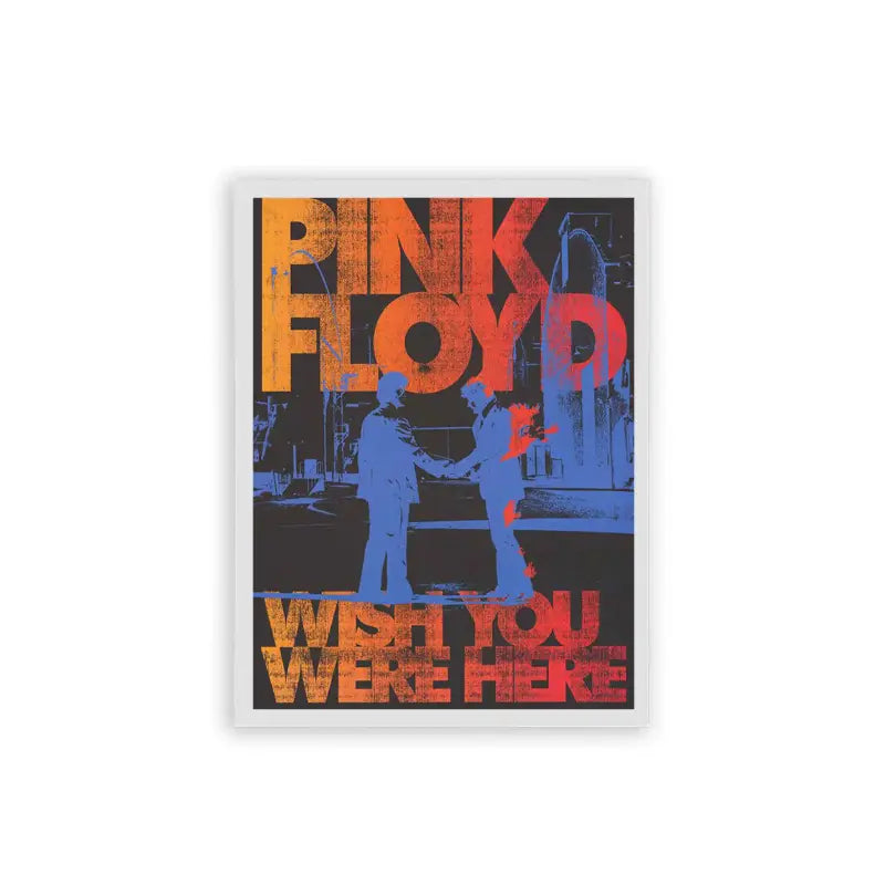 Pink Floyd 'Wish You Were Here' Framed Poster White Hard Fiber