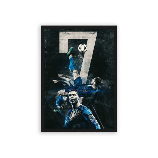 Cristiano Ronaldo 'Bicycle Shot' Framed Poster Black Hard Fiber