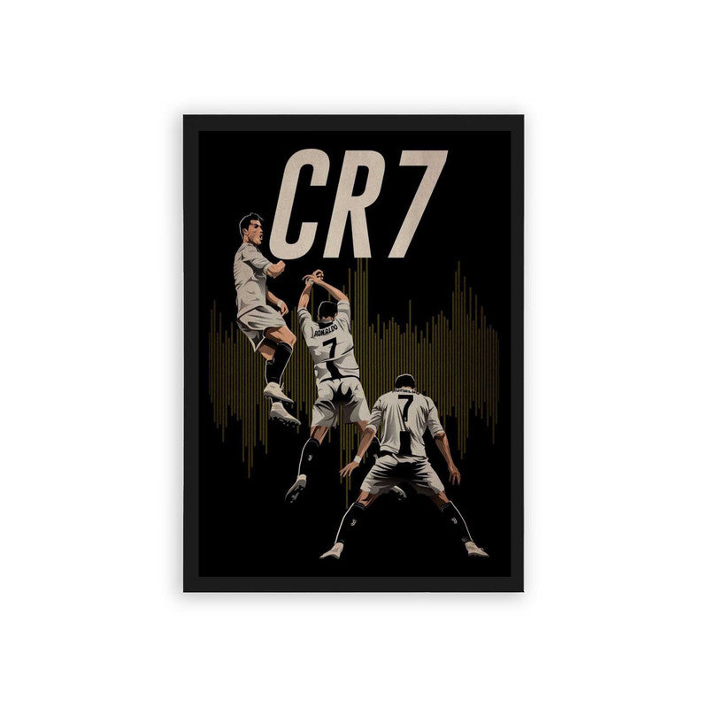 Cristiano Ronaldo 'Siu Celebration' Framed Poster Black Hard Fiber