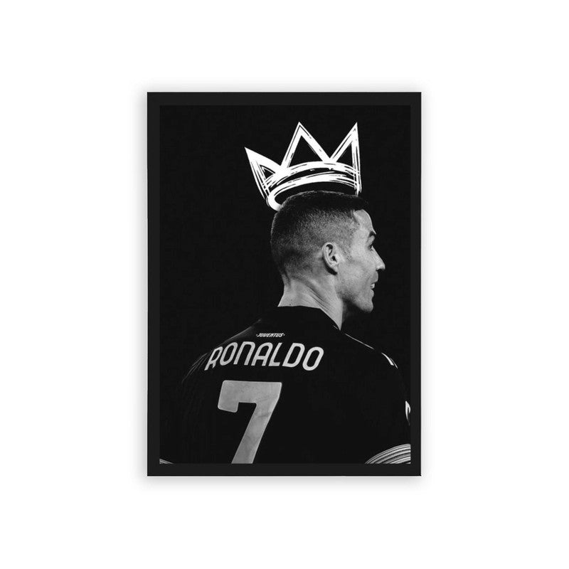 Cristiano Ronaldo 'Crown of the Greatest' Framed Poster Black Hard Fiber