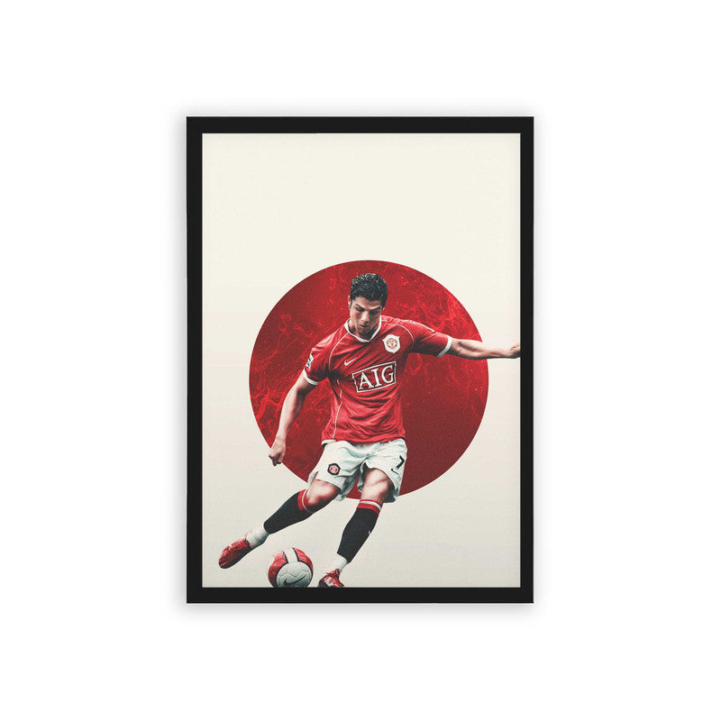 Cristiano Ronaldo 'Manchester United Legend' Framed Poster Black Hard Fiber