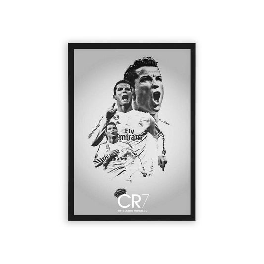 Cristiano Ronaldo 'The Ultimate Galactico' Framed Poster Black Hard Fiber