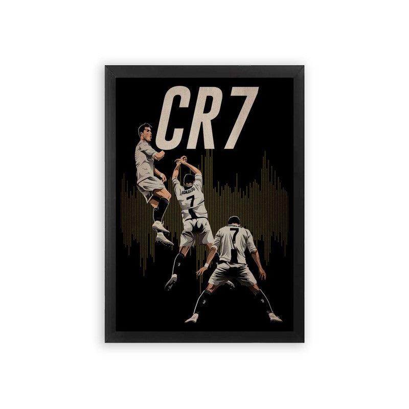 Cristiano Ronaldo 'Siu Celebration' Framed Poster Black Premium Wood