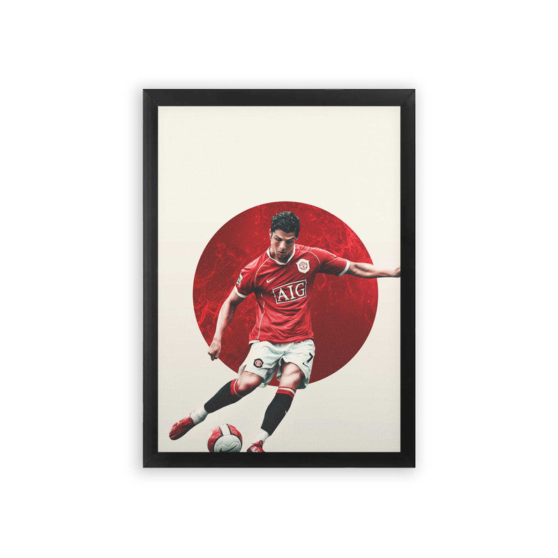 Cristiano Ronaldo 'Manchester United Legend' Framed Poster Black Premium Wood