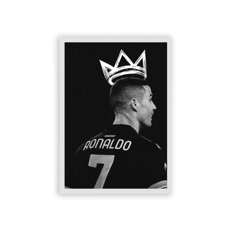 Cristiano Ronaldo 'Crown of the Greatest' Framed Poster White Hard Fiber