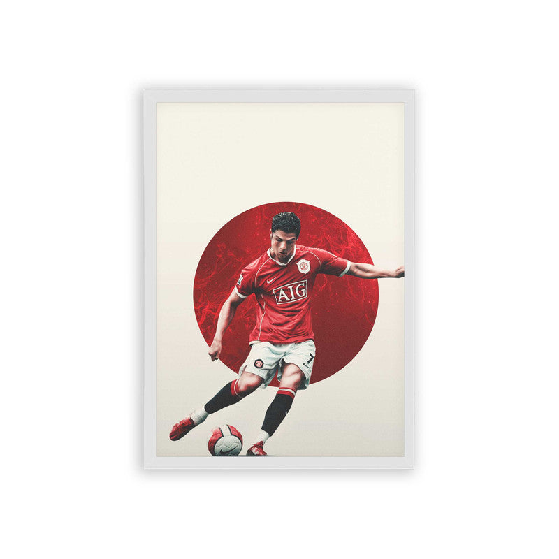 Portrait encadré de Cristiano Ronaldo à Manchester United
