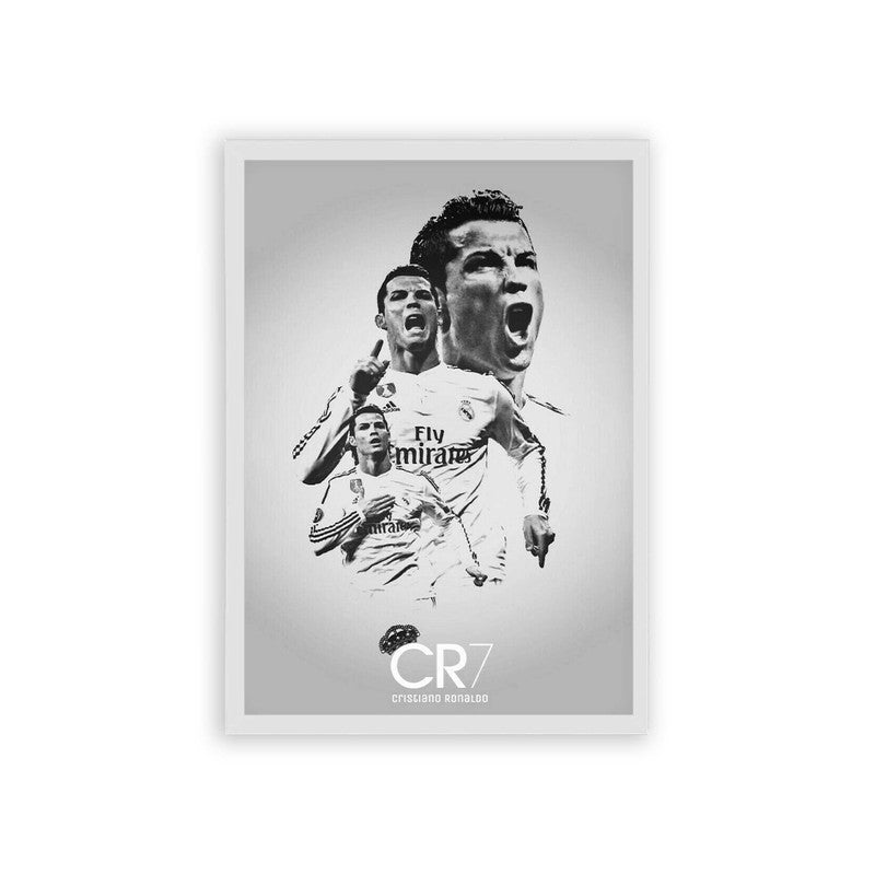 Cristiano Ronaldo 'The Ultimate Galactico' Framed Poster White Hard Fiber