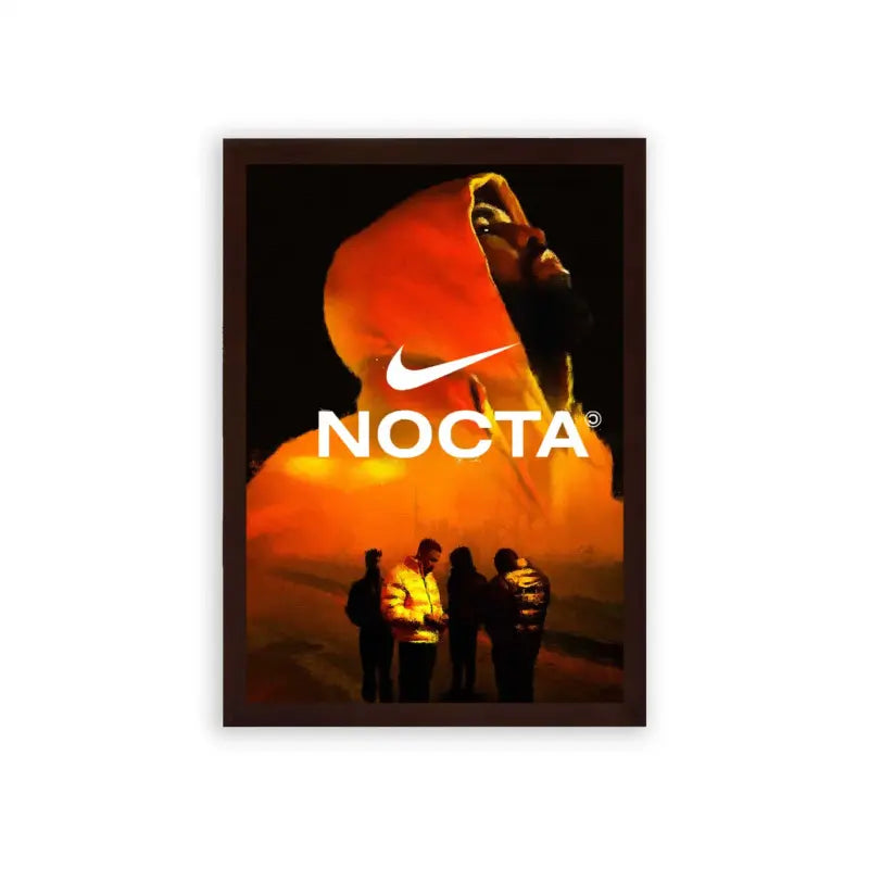 Drake 'NOCTA' Framed Poster Brown Premium Wood