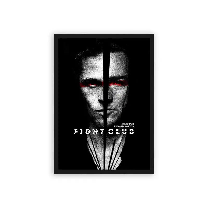 Fight Club 'Split Identity' Framed Poster Black Hard Fiber