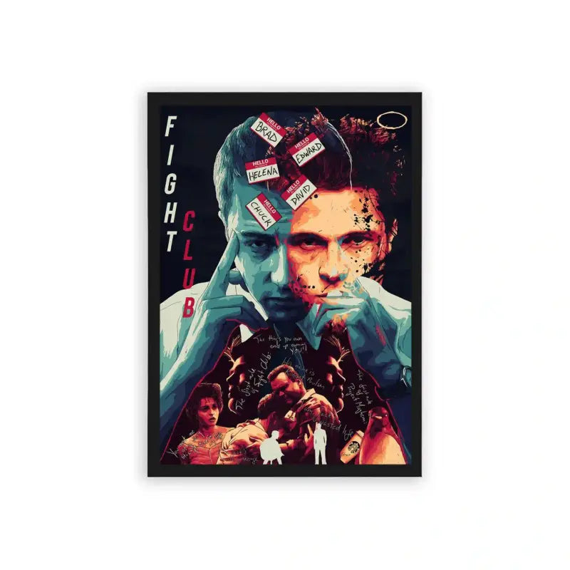 Fight Club 'The Fa√ßade' Framed Poster Black Hard Fiber