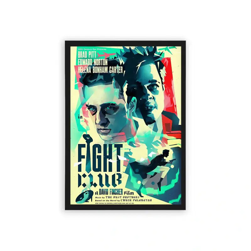 Fight Club 'Twilight of Anarchy' Framed Poster Black Hard Fiber